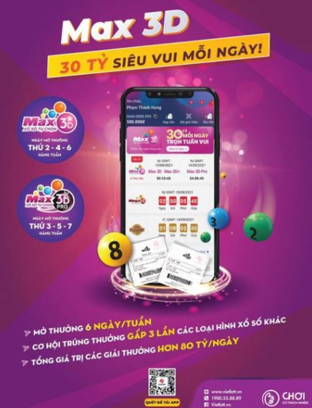 Max 3D là loại hình xổ số tự chọn mới được yêu thích nhiều ngày nay Max 3D là loại hình xổ số tự chọn mới được yêu thích nhiều ngày nay